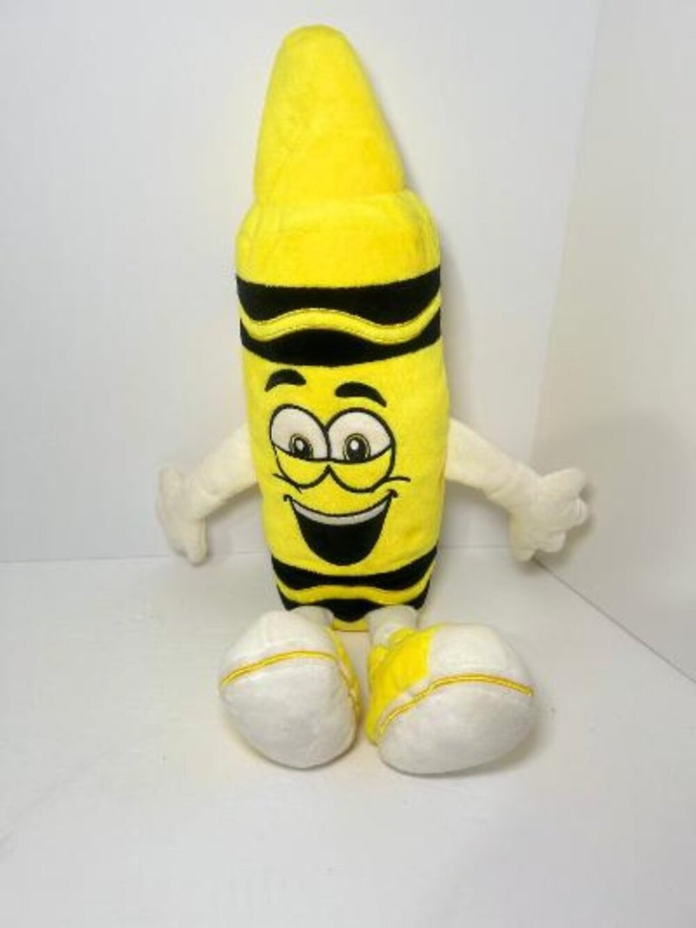 2023 Crayola Unmellow Yellow Mel Plush Crayon Stuffed Toy Embroidered Face
